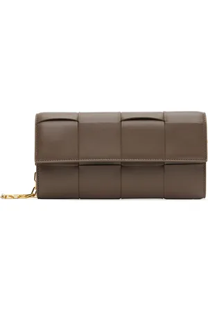 Bottega Veneta Taupe Foldover Bag