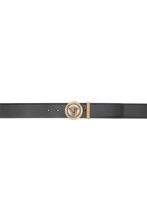 VERSACE Black Enamel Medusa Biggie Belt