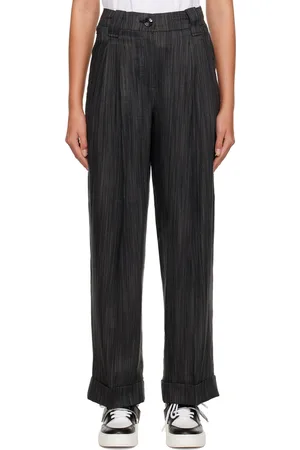 Ganni Black Striped Trousers