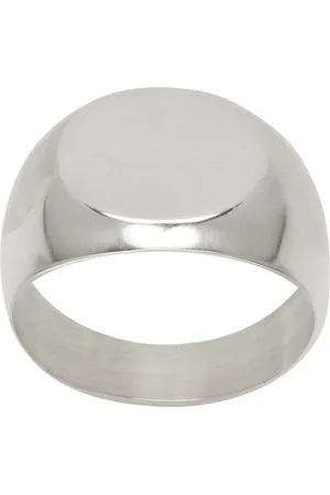Jil Sander Silver Classic Chevalier Ring