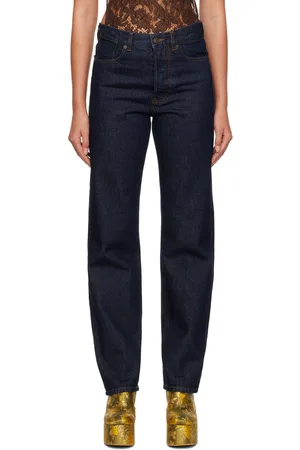 DRIES VAN NOTEN Blue Wide-Leg Jeans