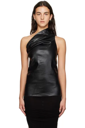 Rick Owens Black Athena Denim Tank Top