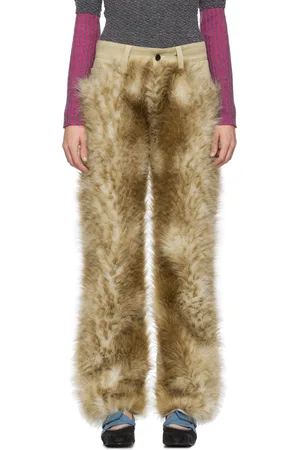 Paula Canovas Del Vas SSENSE Exclusive Faux-Fur Jeans