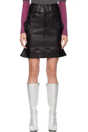Paula Canovas Del Vas Black Spiky Midi Skirt