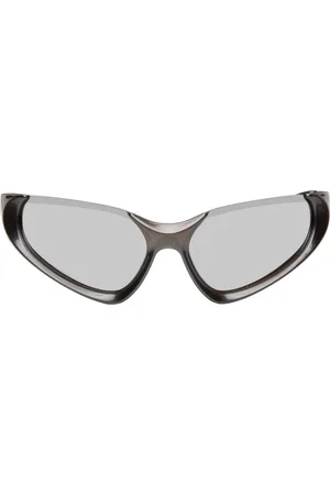 Balenciaga Silver Wraparound Sunglasses