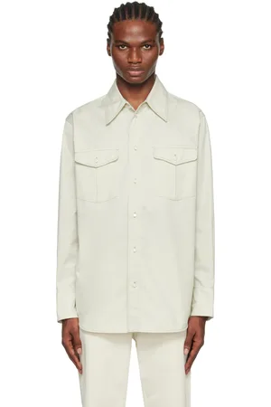 LEMAIRE Off-White Collarless Shirt