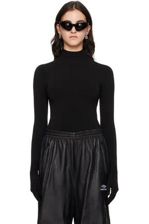 Balenciaga Black Gloves Turtleneck
