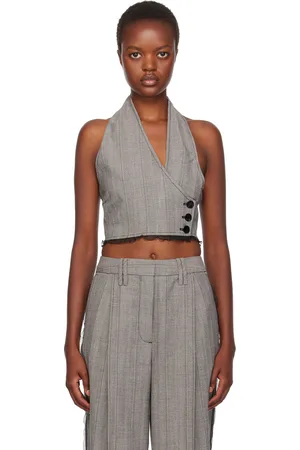 Ganni Gray Wrap Vest