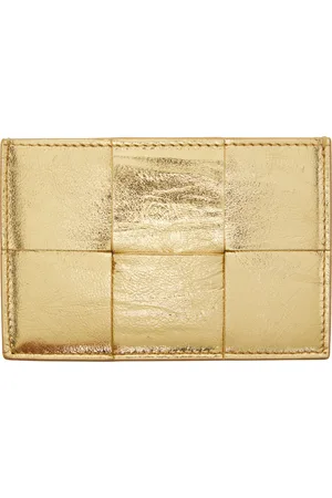 Bottega Veneta Gold Cassette Card Holder