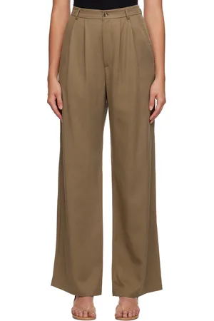 Reformation Tan Mason Trousers