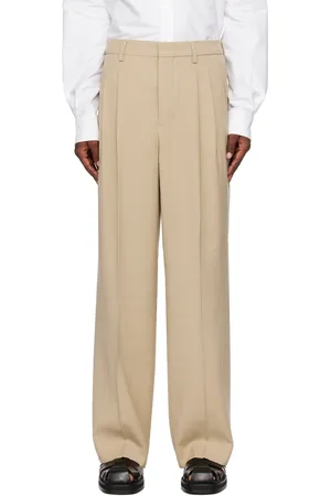 Ami Taupe Straight Fit Trousers