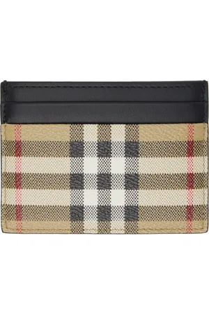 Burberry Beige Check Card Holder