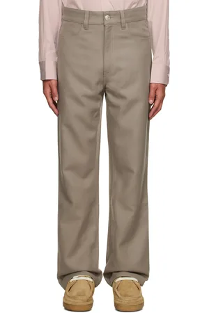 Ami Taupe Straight-Fit Trousers