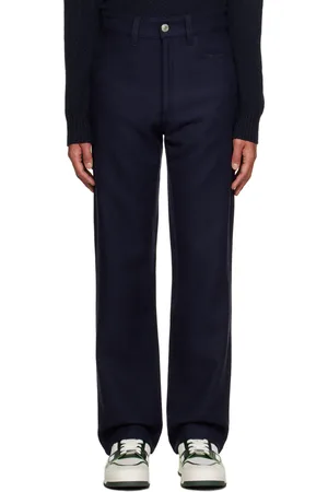 Ami Navy Straight-Fit Trousers