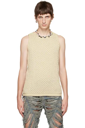 Isa Boulder Off-White Thicklace Tank Top