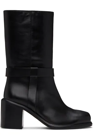 LEGRES Square Toe Biker Boots