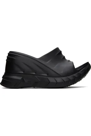 Givenchy Black Marshmallow Wedge Sandals