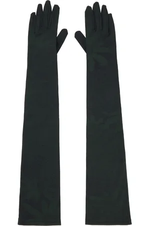 Maison Margiela Green & Black Printed Floral Gloves