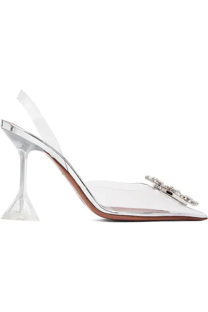 Amina Muaddi Begum Glass Slingback Heels
