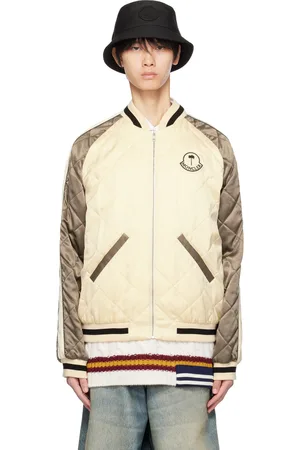 Moncler Moncler x Palm Angels Beige Gosper Down Bomber Jacket