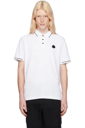 Moncler White Patch Polo
