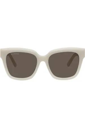 Balenciaga White Square Sunglasses