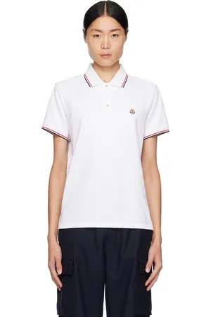 Moncler White Patch Polo