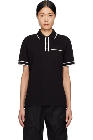 Moncler Black Striped Polo