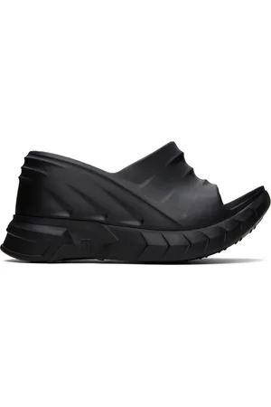 Givenchy Black Marshmallow Wedge Sandals