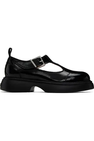 Ganni Black Everyday Buckle Mary Jane Loafers