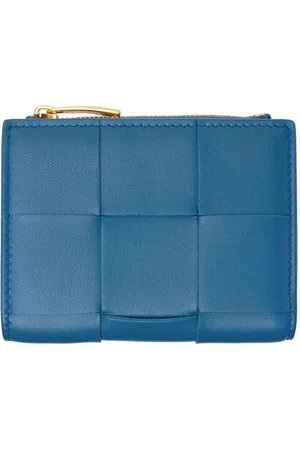 Bottega Veneta Blue Small Cassette Bi-Fold Wallet