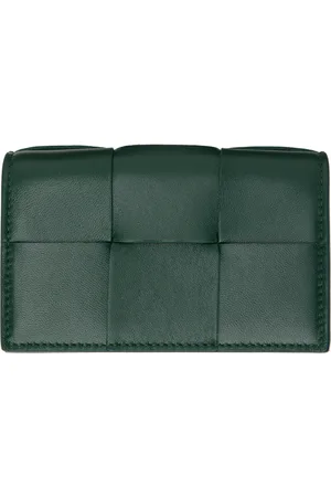 Bottega Veneta Green Cassette Card Holder