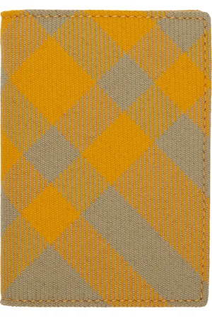 Burberry Yellow Check Folding Card Holder