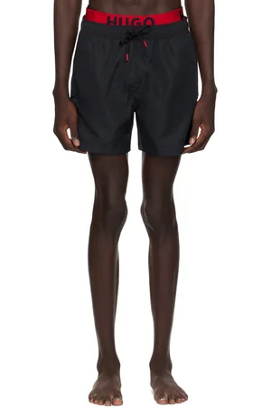 HUGO BOSS Black Printed Swim Shorts