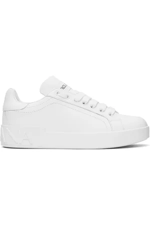 Dolce & Gabbana White Calfskin Portofino Sneakers