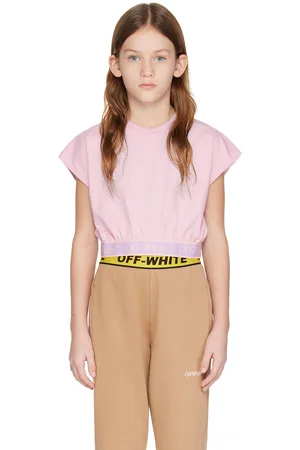 OFF-WHITE Kids Purple Bookish Band T-Shirt