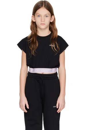 OFF-WHITE Kids Black Bookish Band T-Shirt