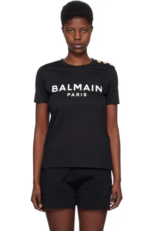 Balmain Black Printed T-Shirt