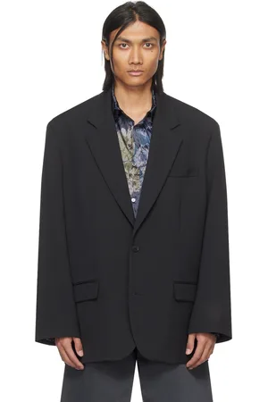 Acne Studios Gray Peaked Lapel Blazer