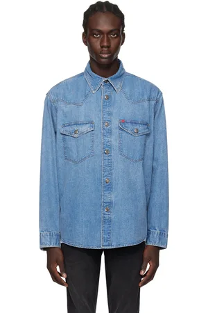 HUGO BOSS Blue Oversized Denim Shirt