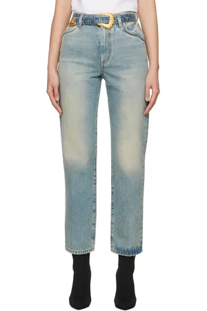 Balmain Blue Classic Belted Jeans