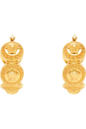 VERSACE Gold Tribute Medusa Hoop Earrings