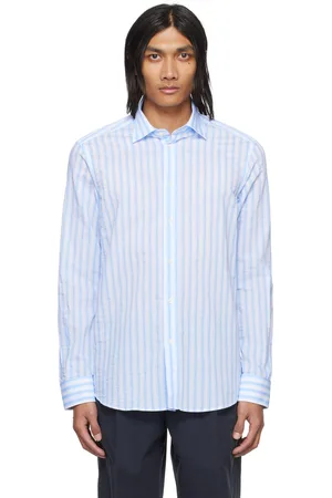 BARENA Blue Surian Barai Shirt