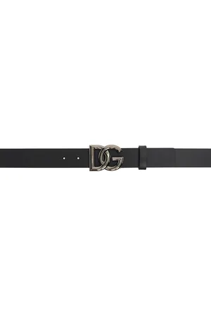 Dolce & Gabbana Black Cintura Logata Belt