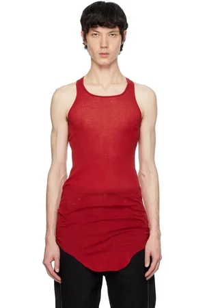 Rick Owens Red Basic Tank Top