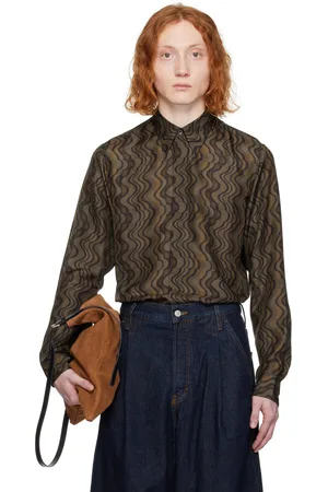DRIES VAN NOTEN Brown Graphic Shirt
