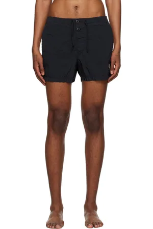 Stone Island Black Crinkled Swim Shorts