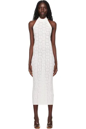 Long white midi dress hotsell