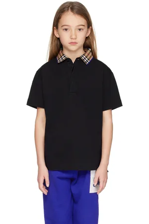 Burberry Kids Check Collar Polo