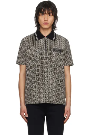 Balmain Black Monogram Polo